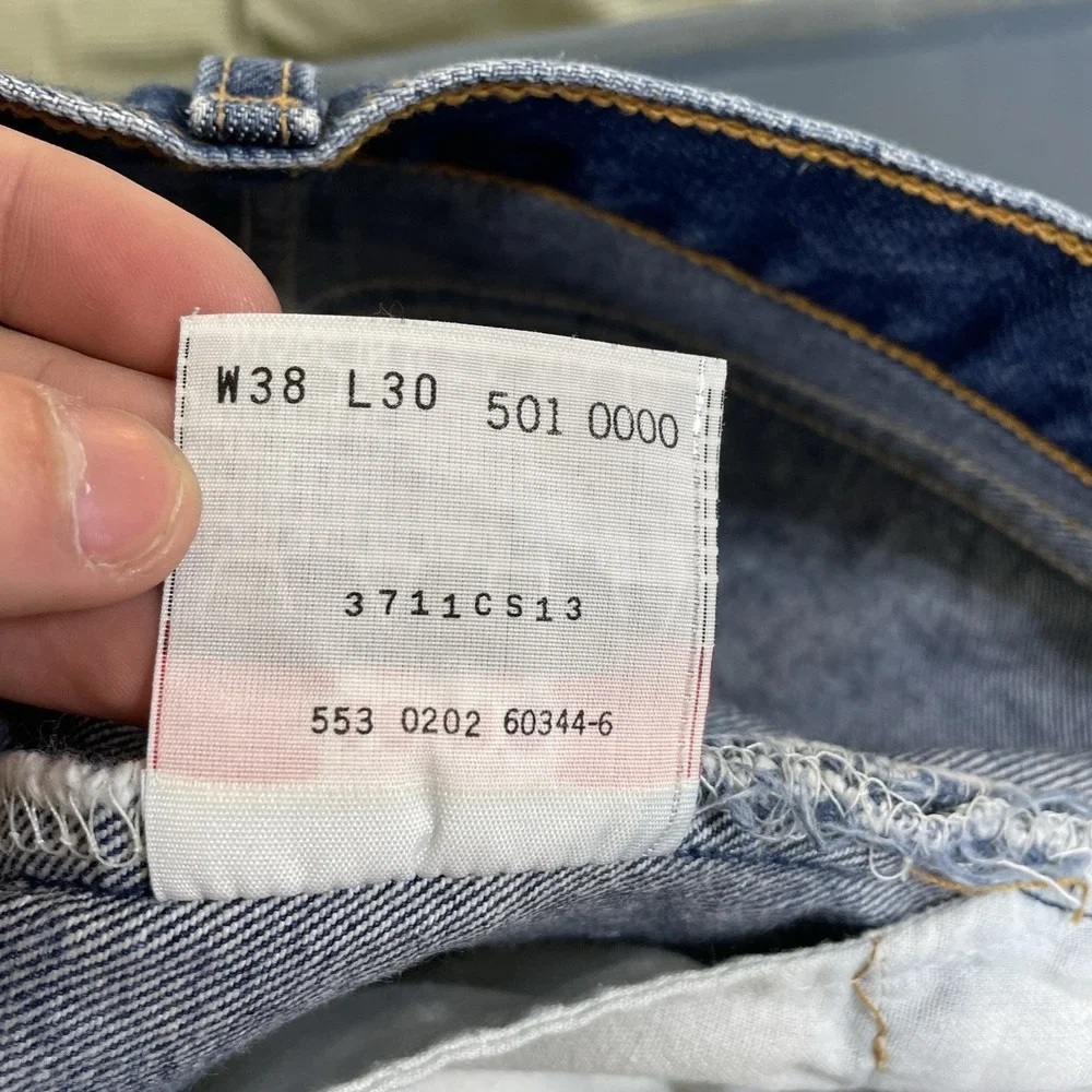 Vtg Levis 501xx Jeans Mens 38x30 (fit 34x27) Made in USA 501-0000 DARK WASH